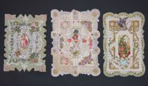 Appraisal: Lot of Three Fancy Large Valentines Triple Layer Valentine Features