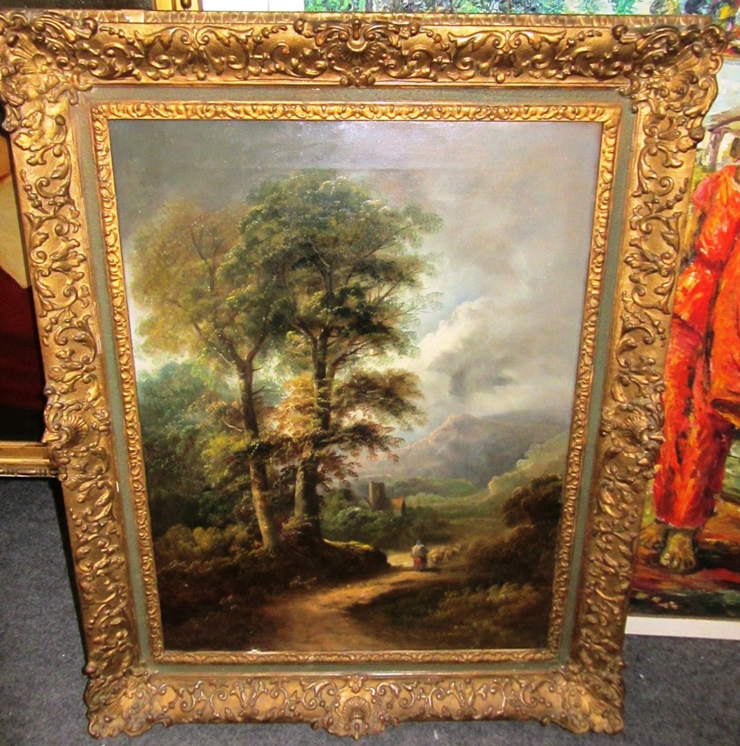 Appraisal: Manner of Joseph Barker of Bath Figures in a wooded