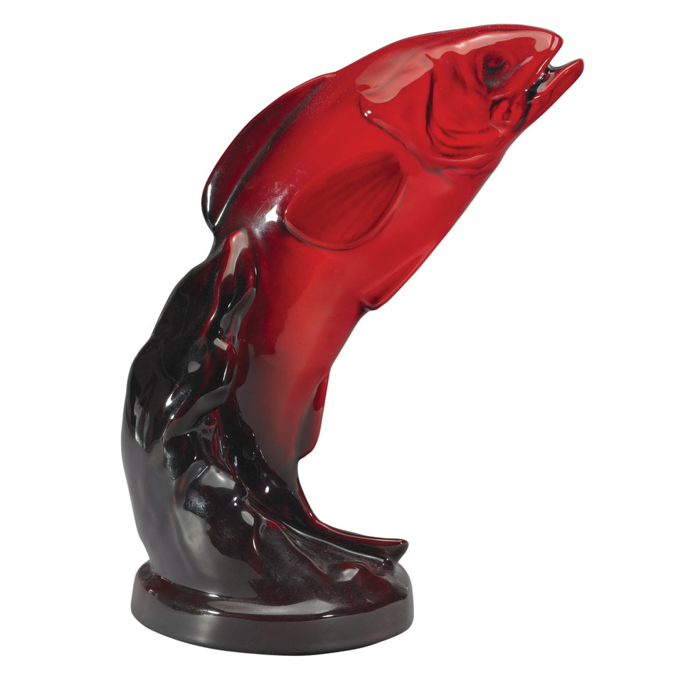 Appraisal: Royal Doulton Flamb Leaping Salmon s printed marks in black