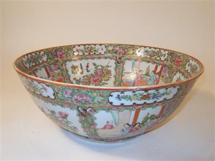 Appraisal: Chinese rose medallion punch bowl th th century