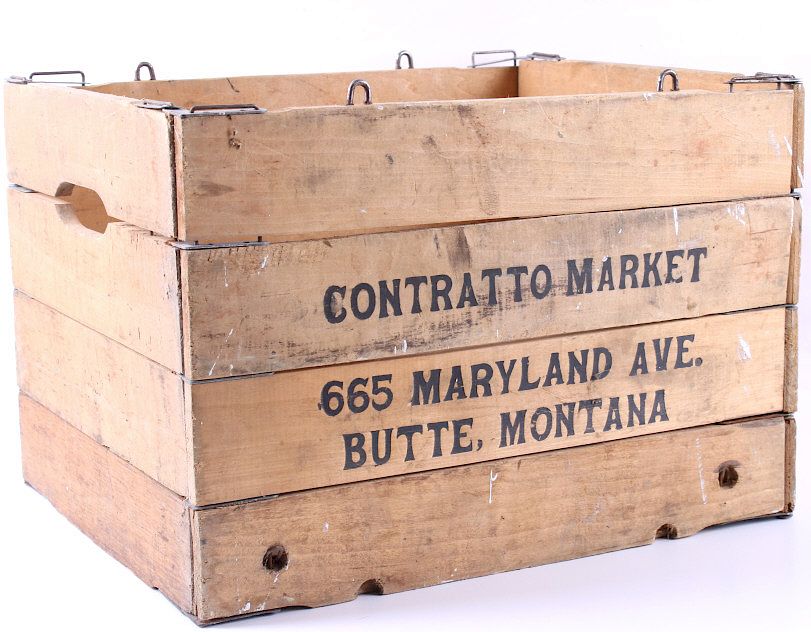 Appraisal: Contratto Market Folding Wooden Crate Included in this lot we