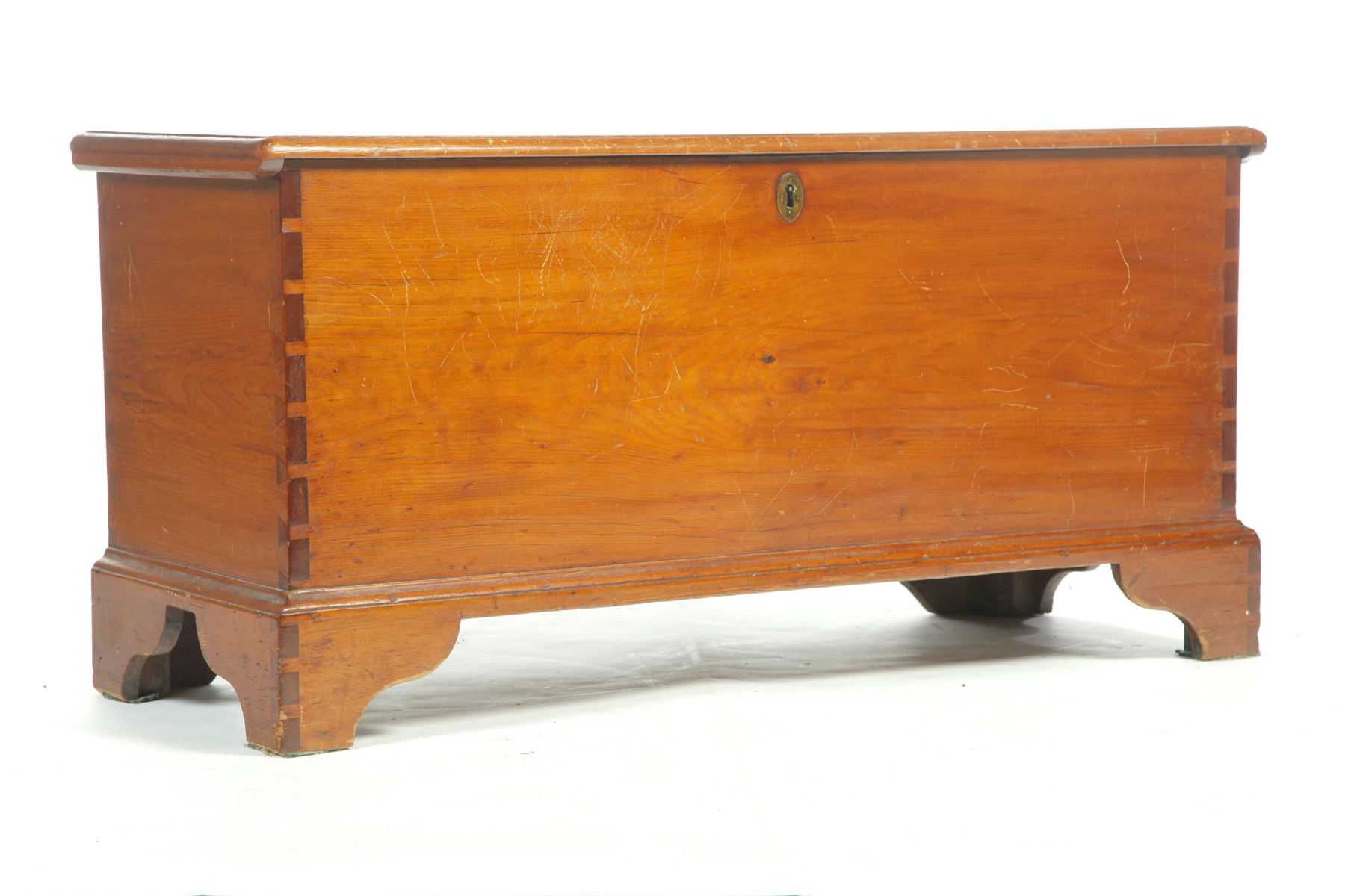 Appraisal: SHAKER BLANKET CHEST American nd half- th century pine Dovetailed