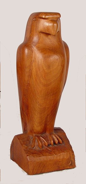 Appraisal: WOOD CARVED FALCON ATTRIBUTED TO HUGGLER-WYSS From the same estate