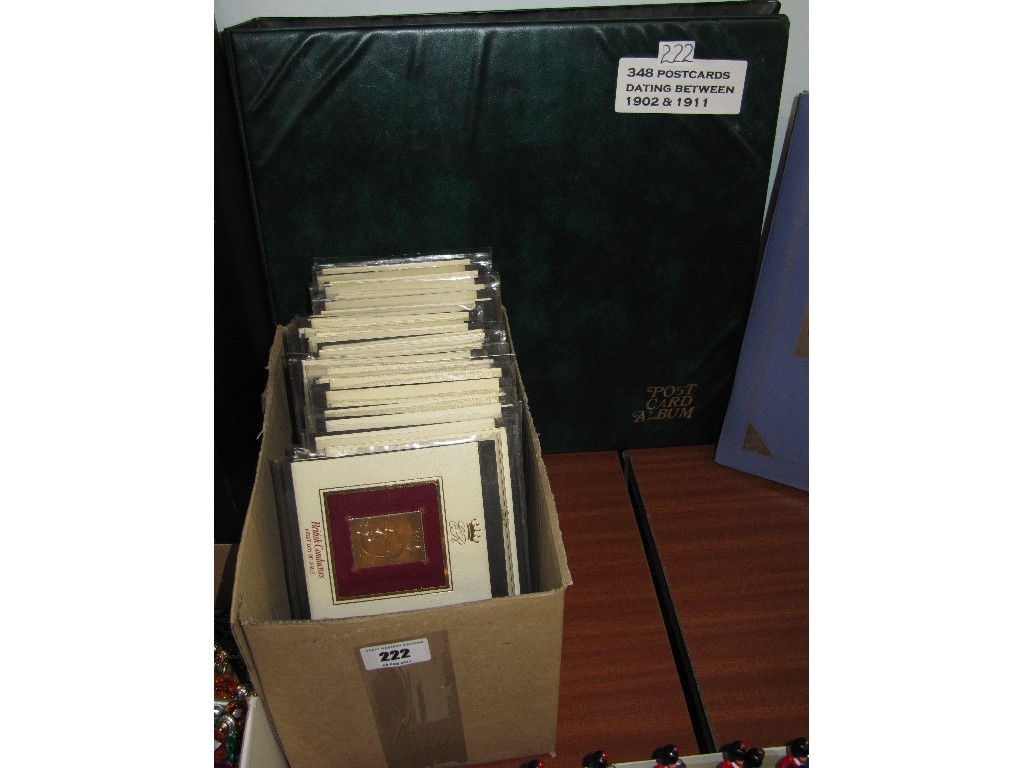 Appraisal: Lot comprising album of postcards and a box of first