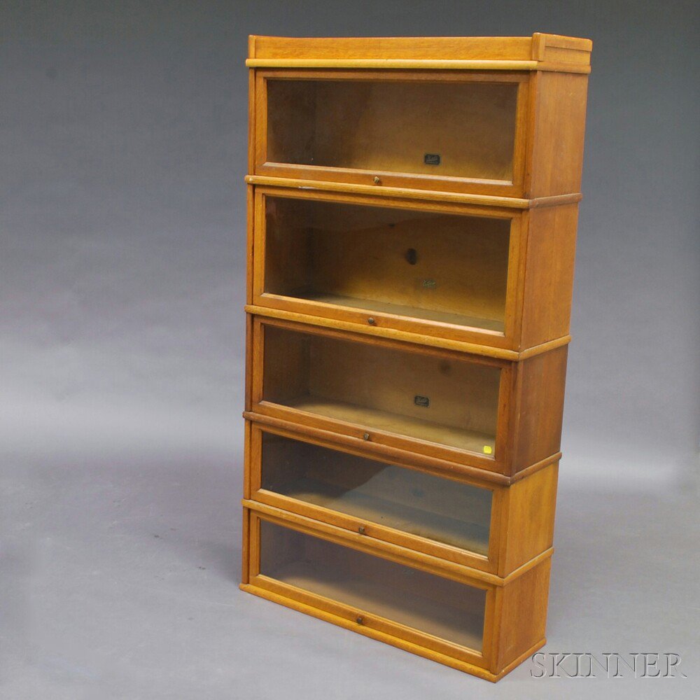 Appraisal: Hale Oak Five-stack Barrister Bookcase Herkimer New York th century