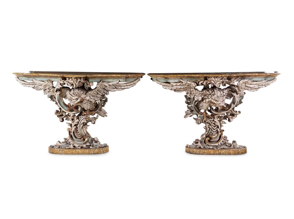 Appraisal: A Pair of George III Style Painted and Parcel Gilt