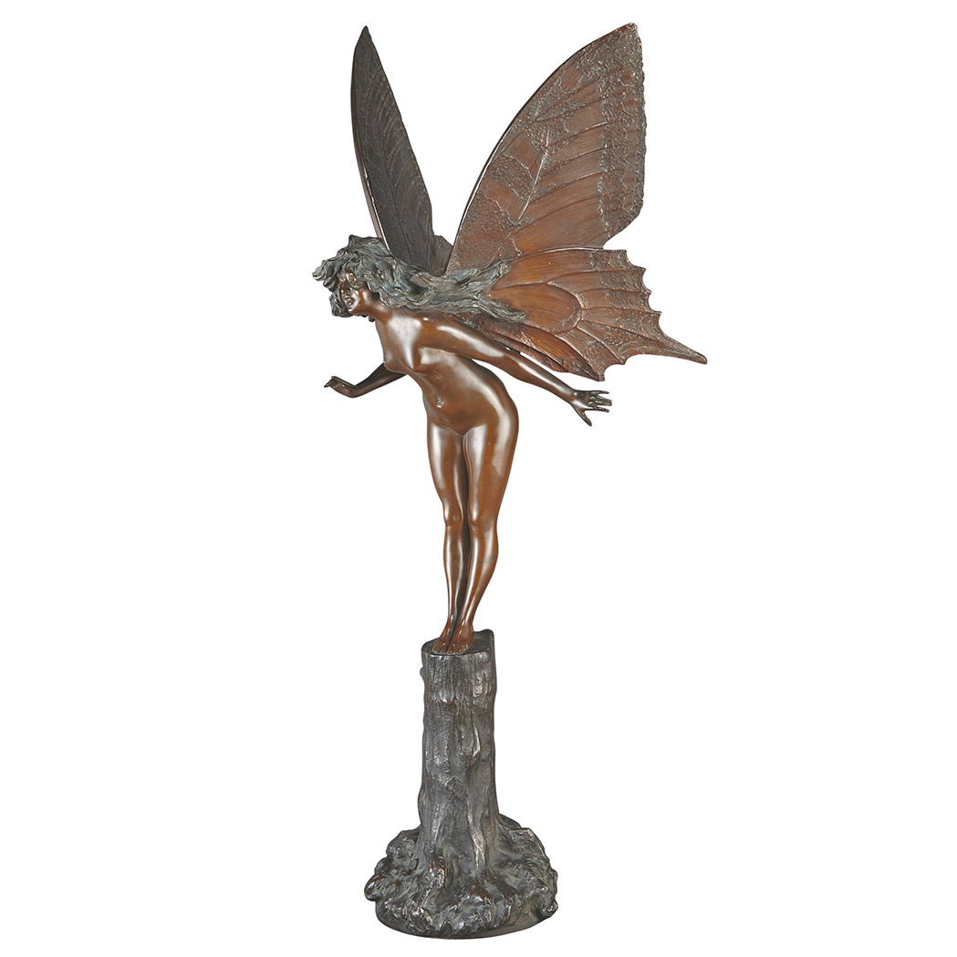 Appraisal: German Art Nouveau Bronze Figure of a Butterfly Girl Cast