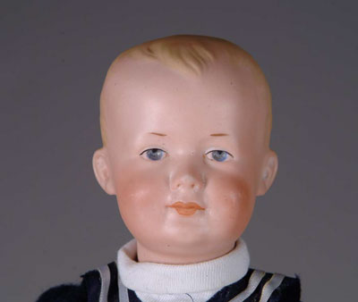 Appraisal: - AM CHARACTER BOY DOLL This blonde molded hair child