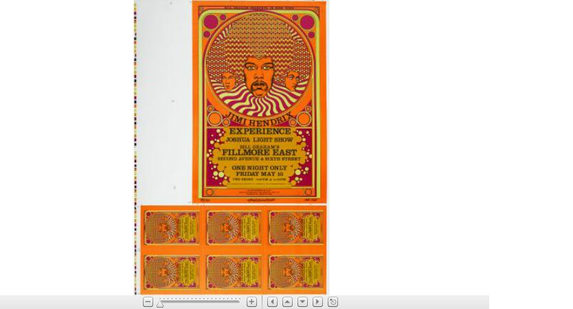 Appraisal: JIMI HENDRIX A Fillmore East reissued Jimi Hendrix poster and