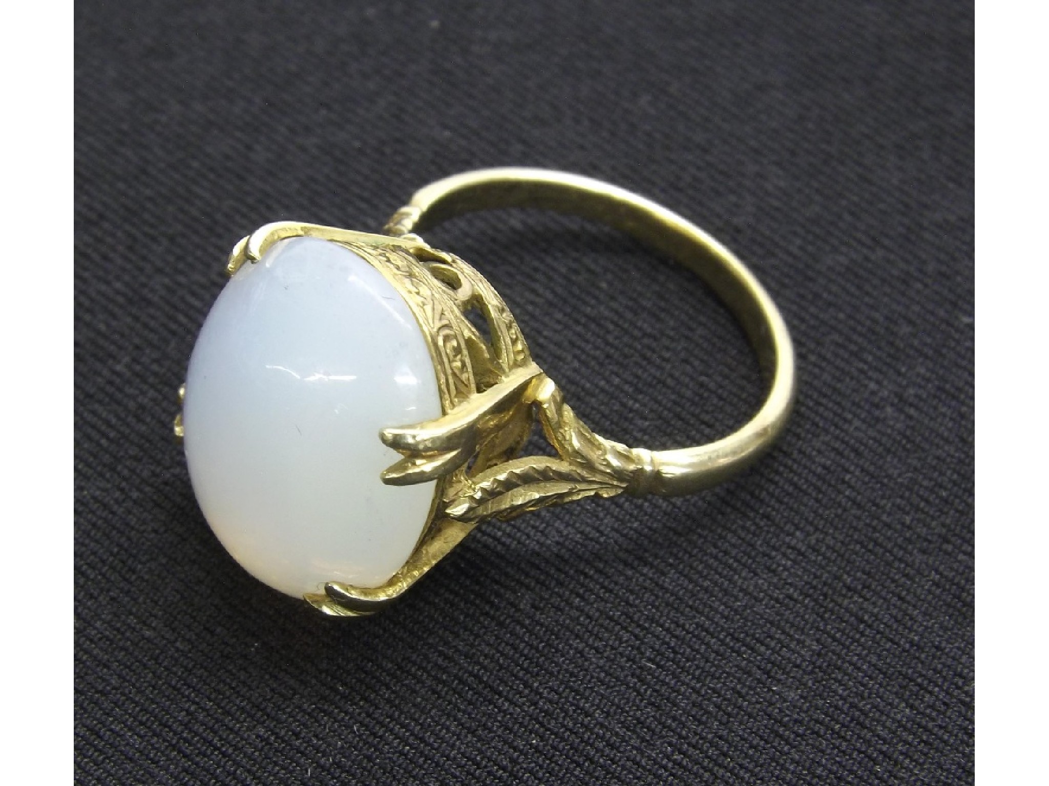 Appraisal: ct cabouchon moonstone yellow gold dress ring mm x mm