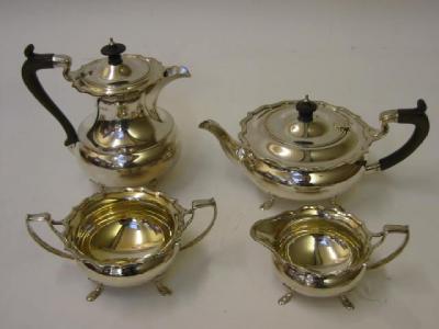 Appraisal: A FOUR PIECE TEA AND COFFEE SET Elkington Co Ltd