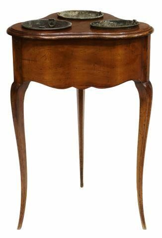 Appraisal: French Provincial Louis XV style fruitwood rafraichissoir table late th