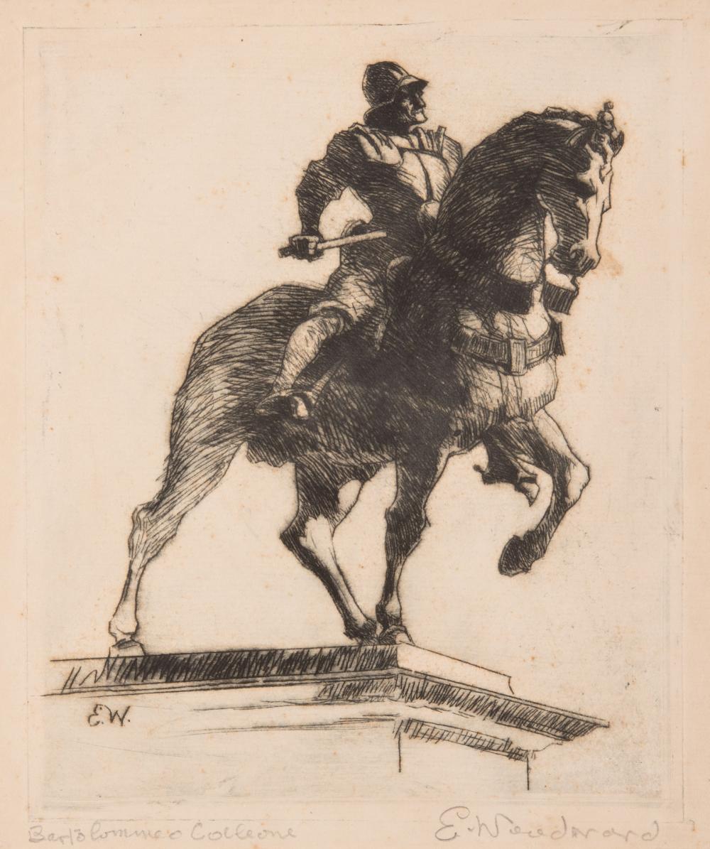 Appraisal: Ellsworth Woodward American Louisiana - Equestrian Statue of Bartolomeno Colleoni