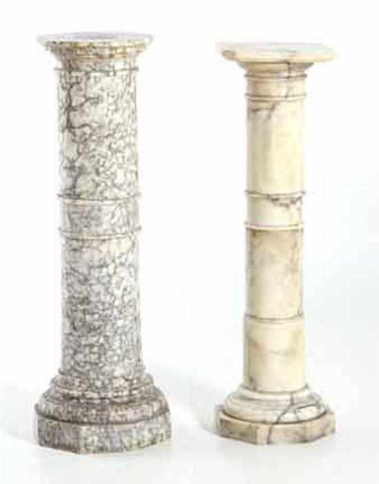 Appraisal: Classical form marble pedestals late th early th century each