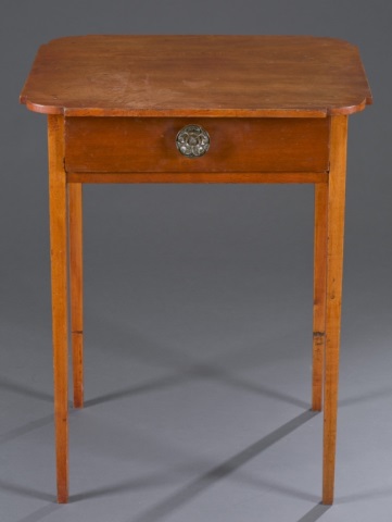 Appraisal: Hepplewhite Side Table Cherry Single drawer over straight tapered legs