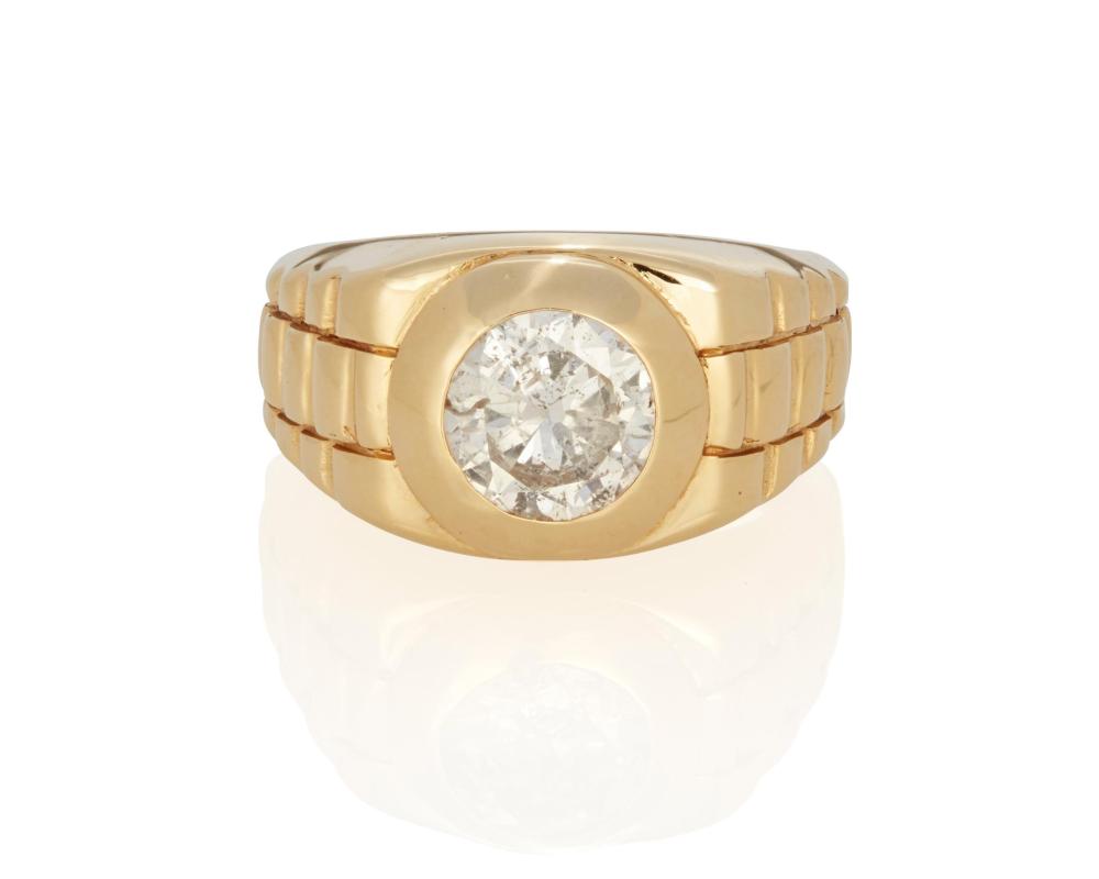 Appraisal: A DIAMOND RINGA diamond ring k yellow gold Stamped k