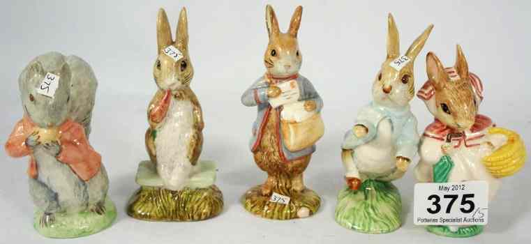 Appraisal: Royal Albert Beatrix Potter Figures Peter Rabbit Squirrel Nutkin Peter