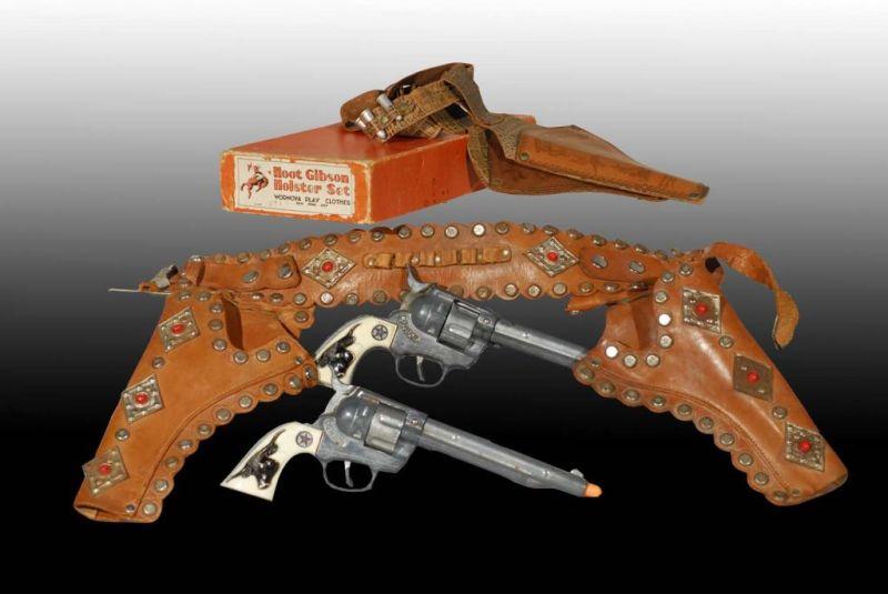 Appraisal: Lot of Western Toy Cap Gun Holster Sets Description Hubley