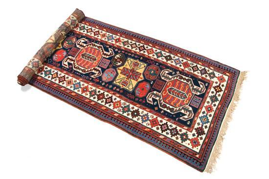 Appraisal: ORIENTAL RUNNER Caucasus ca Karaba Lenkoran Bold design with strong