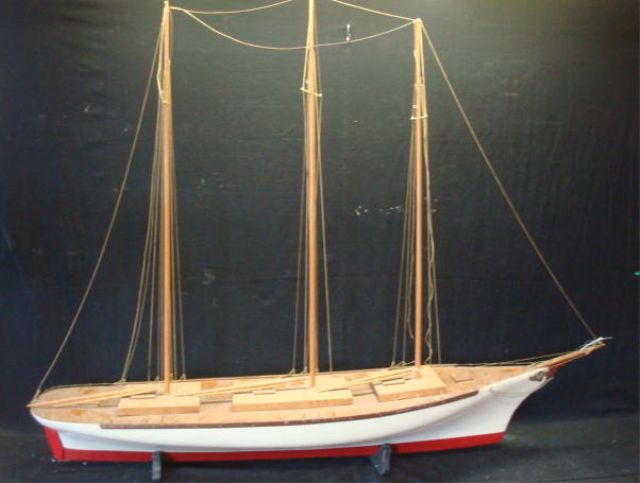 Appraisal: Vintage model ship Wood Dimensions x x