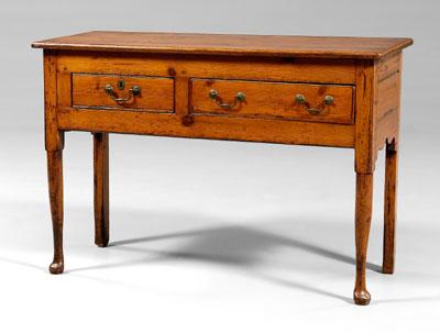 Appraisal: Pine Welsh dresser pine throughout two drawers turned legs pad