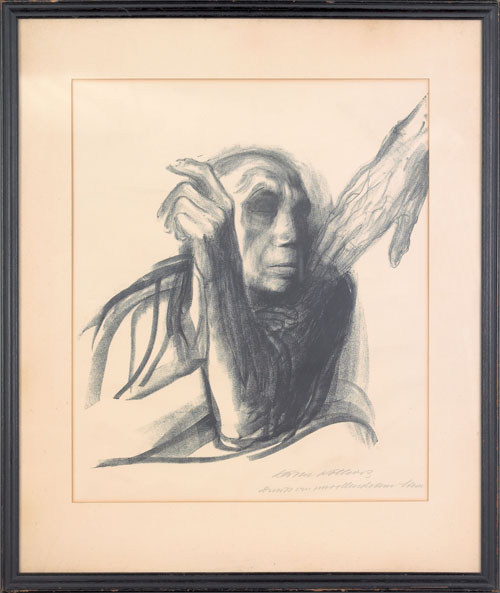 Appraisal: Kathe Kollwitz German - lithograph titled Call of Death hand