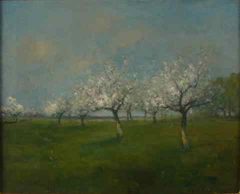 Appraisal: MAX WEYL AMERICAN - APPLE ORCHARD SPRING Oil on canvas