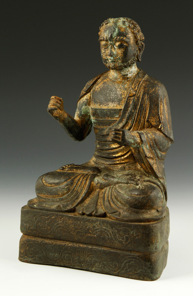 Appraisal: - Chinese Gilt Bronze Figure Gilt bronze figure China Qing