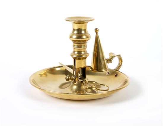 Appraisal: A Brass Chamberstick Height inches