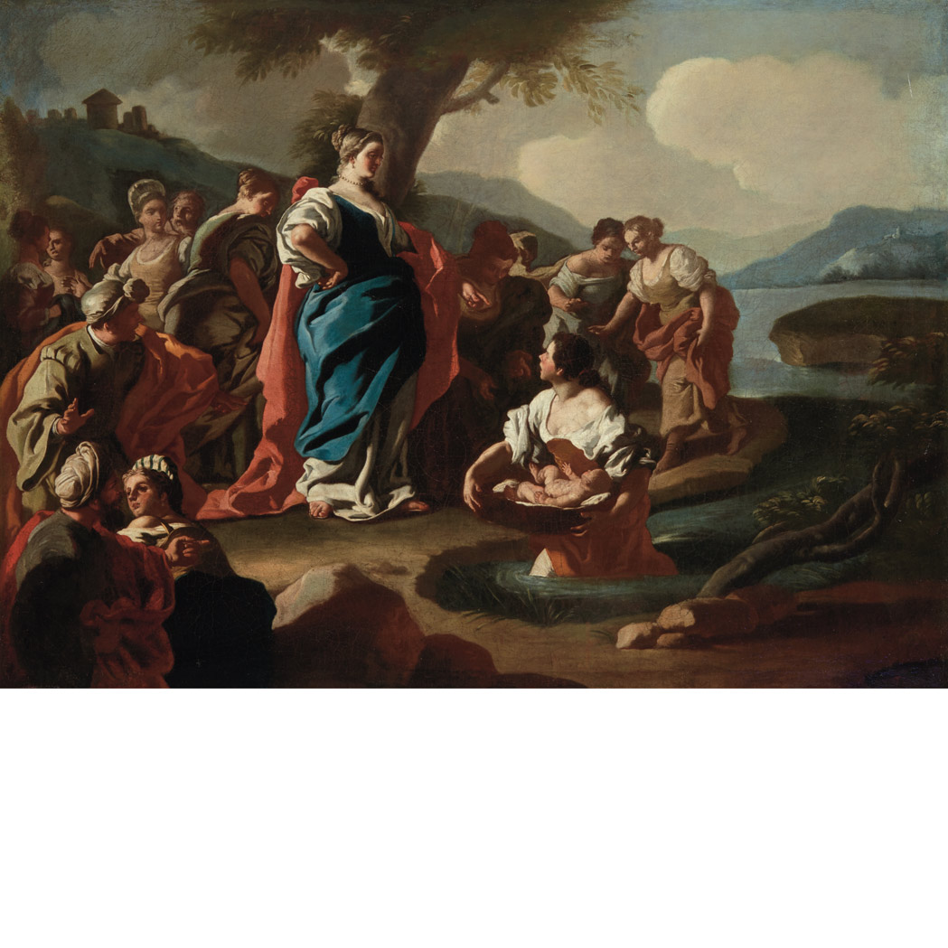 Appraisal: Attributed to Francesco de Mura The Finding of Moses Oil