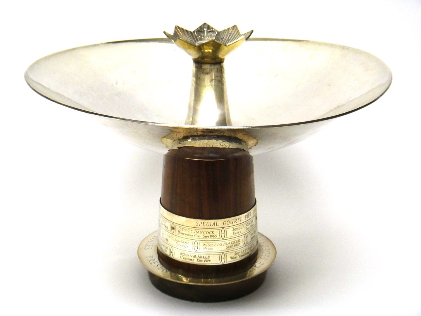 Appraisal: A large silver presentation bowl London by R E Stone