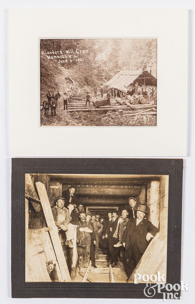 Appraisal: Two early industry photographs Two early industry photographs to include