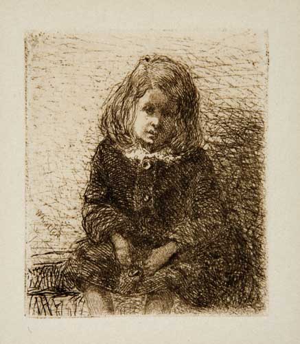 Appraisal: JAMES A M WHISTLER Little Arthur Etching printed in dark