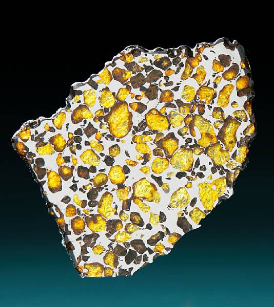 Appraisal: Imilac Meteorite Complete Slice of Meteorite with Space Gems PAL