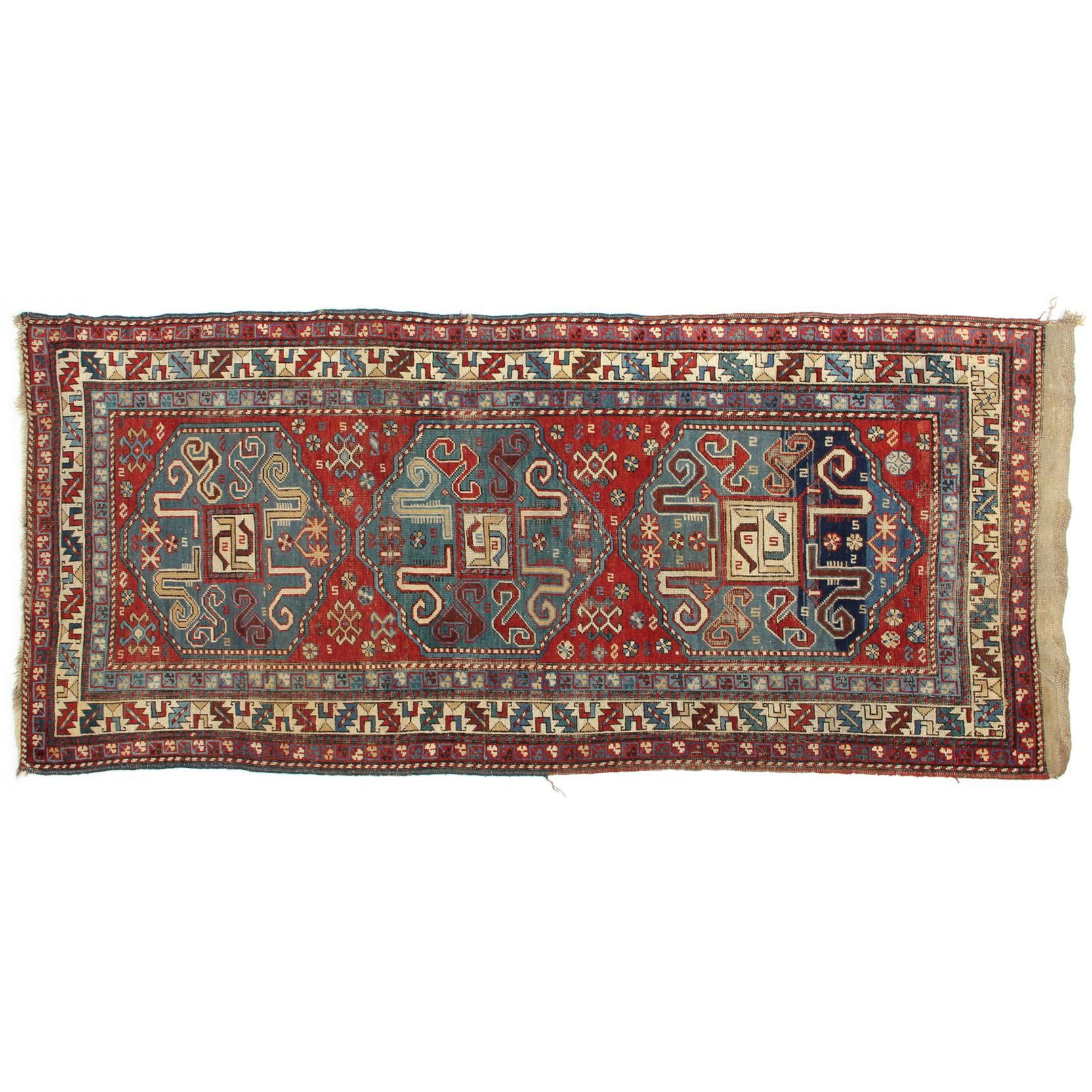 Appraisal: Caucasian Cloud Band Area Rug circa wool foundation with three