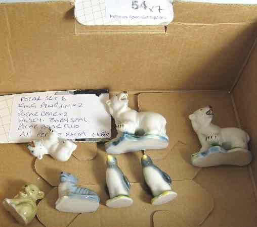 Appraisal: Set of Wade Whimsies Polar Set consisting King Penguin x