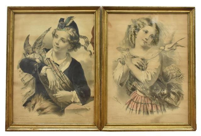 Appraisal: lot of Framed lithographs on paper Etudes Choisies mid th