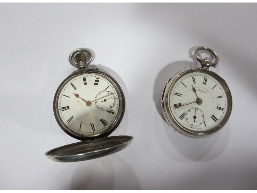 Appraisal: Two silver cased pocket watches