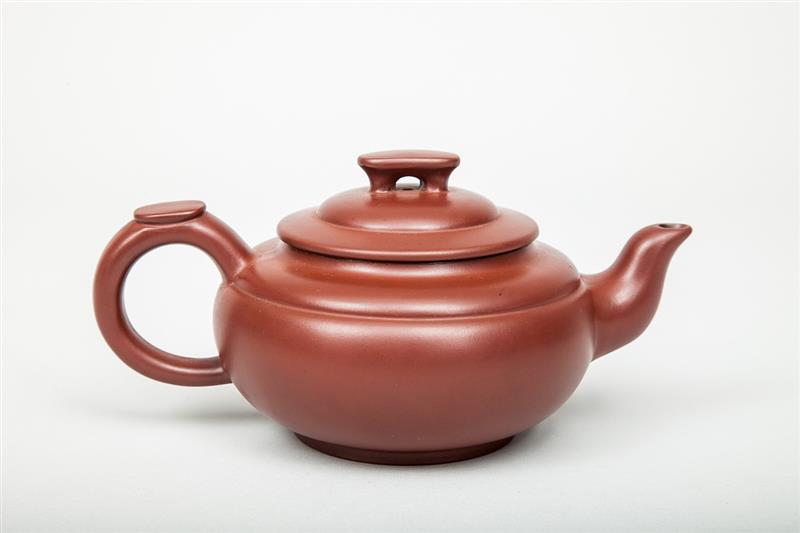 Appraisal: Chinese Brown Pottery Teapot and Cover With incised six-character mark