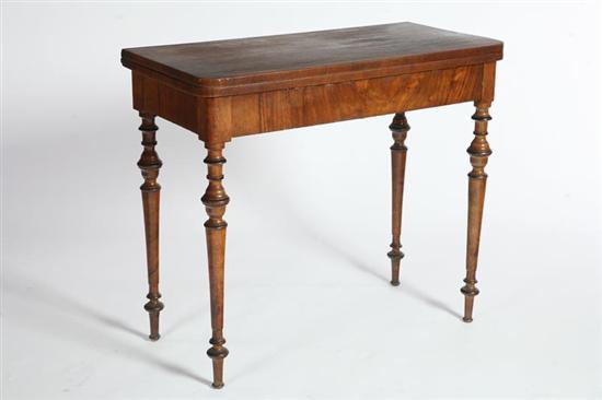 Appraisal: CLASSICAL CARD TABLE American th century rosewood mahogany and pine