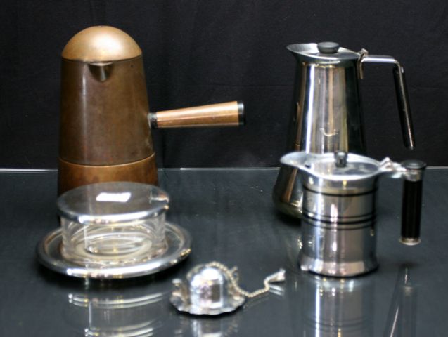 Appraisal: A copper coffee perculator by Balzano for Carmencita Lavazza cm