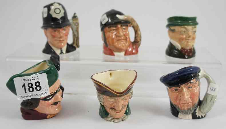 Appraisal: Royal Doulton Miniature Toby Jugs Dick Turpin D Mr Pickwick