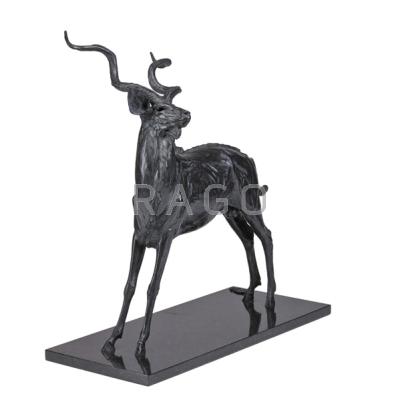 Appraisal: ROBERT GLEN African American b Bronze sculpture of a kudu