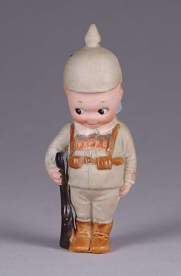 Appraisal: RARE - KEWPIE SOLDIER WITH MOLDED CLOTHING What a great