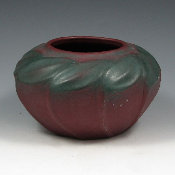 Appraisal: Van Briggle bowl in Mulberry with molded leaves from the