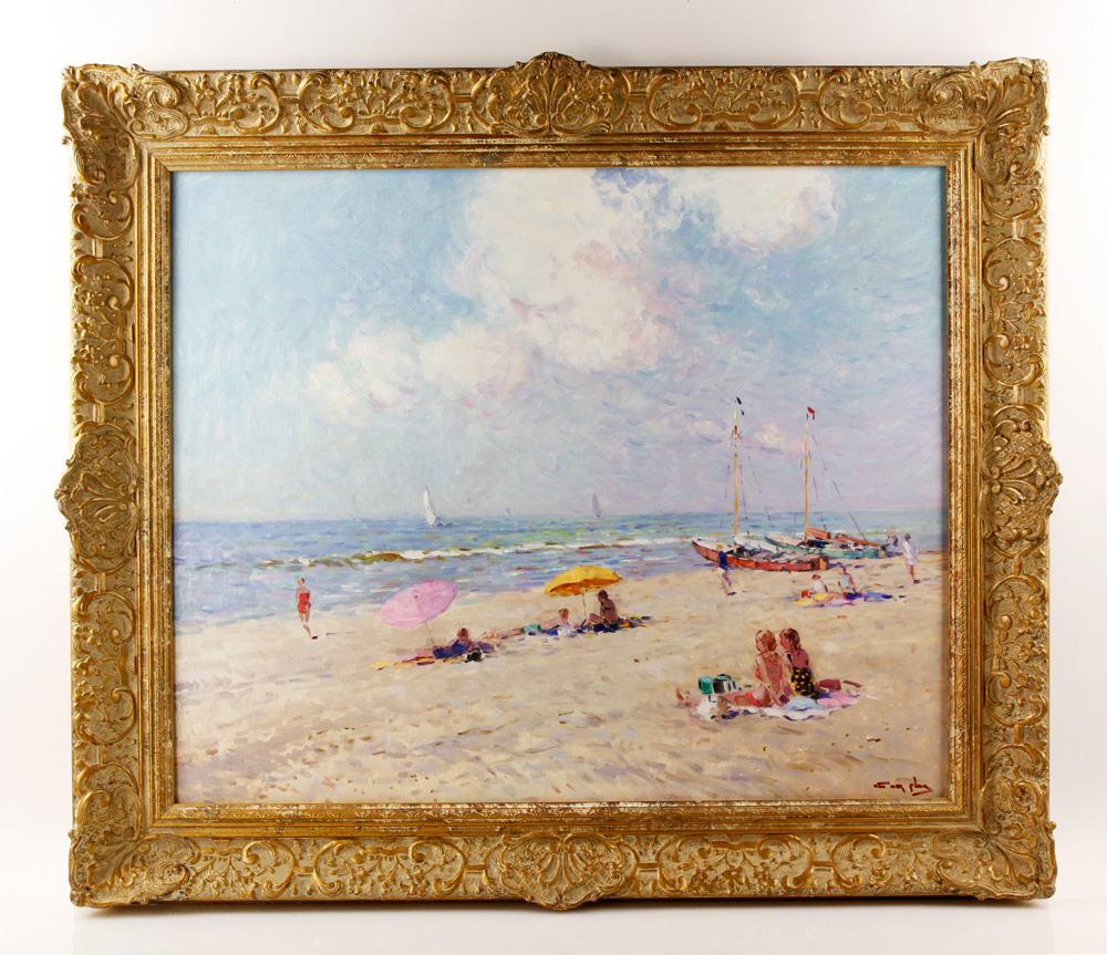 Appraisal: - Van Der Plas A Day at the Beach O