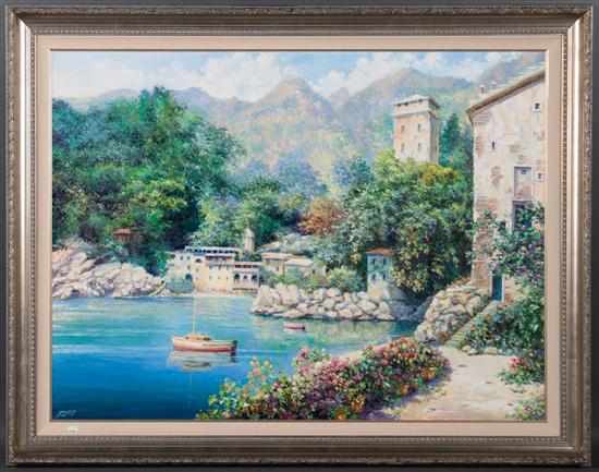 Appraisal: Yanush Stanislaw Godlewski Polish American b ''Tranquil Inlet'' oil on