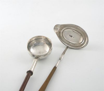 Appraisal: A George II provincial silver toddy ladle maker's mark worn