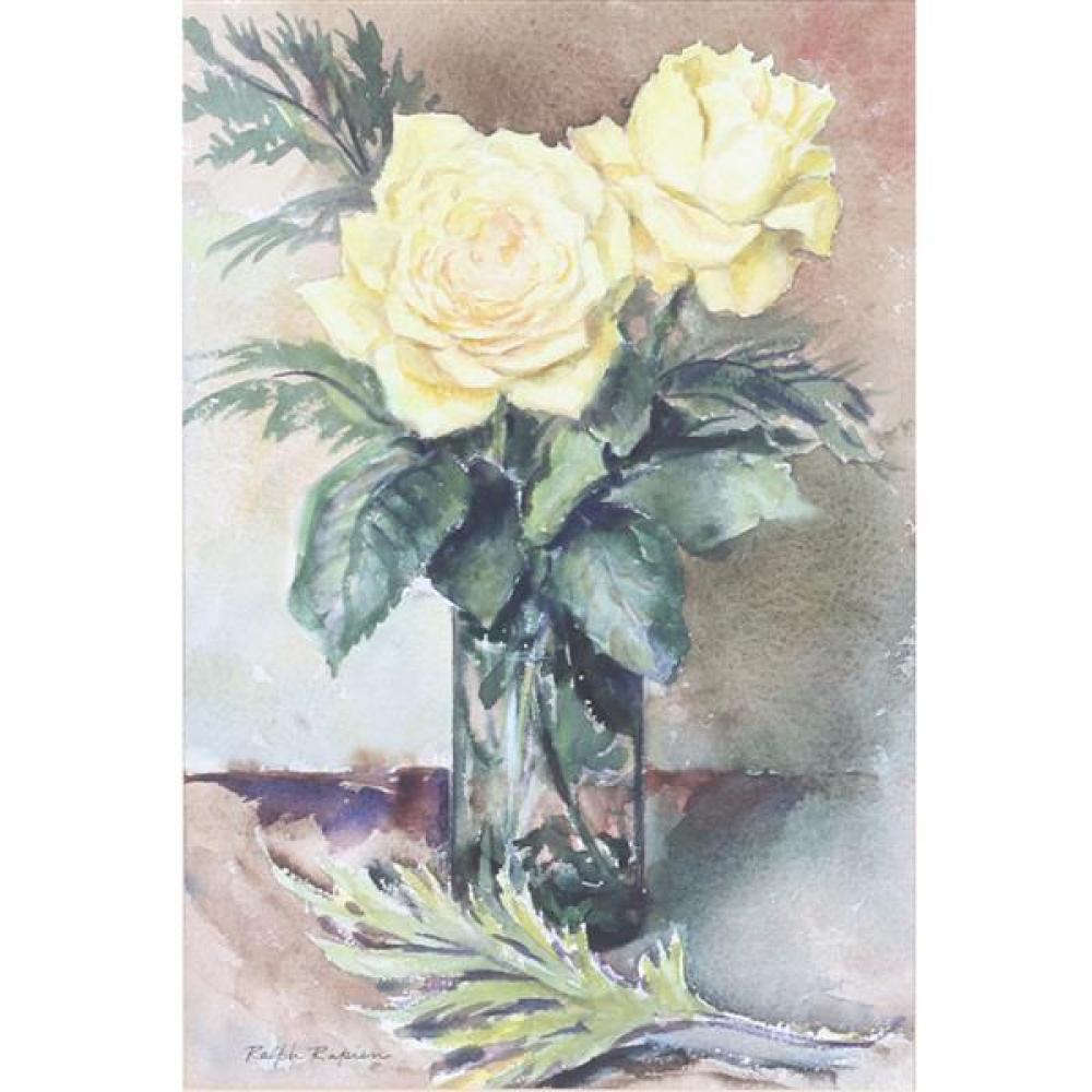 Appraisal: RALPH RAPIEN ILLINOIS TH CENTURY STILL LIFE WITH YELLOW ROSES