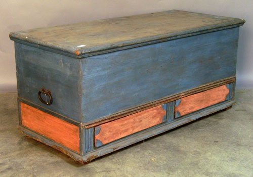 Appraisal: Pennsylvania painted dower chest th c h w